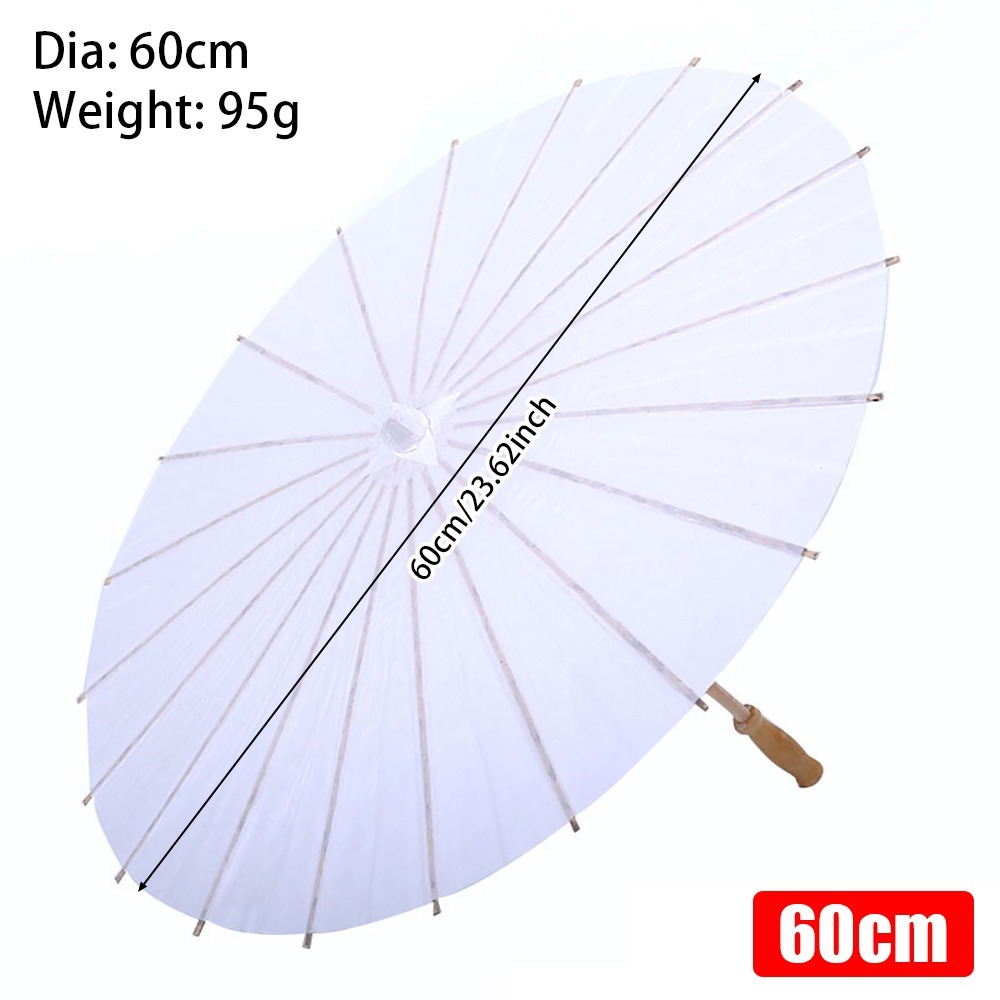Photography Umbrella - 1 Stück 20/30/40/60cm Papier-Regenschirm Farbiger Langstiel-Malzubehör