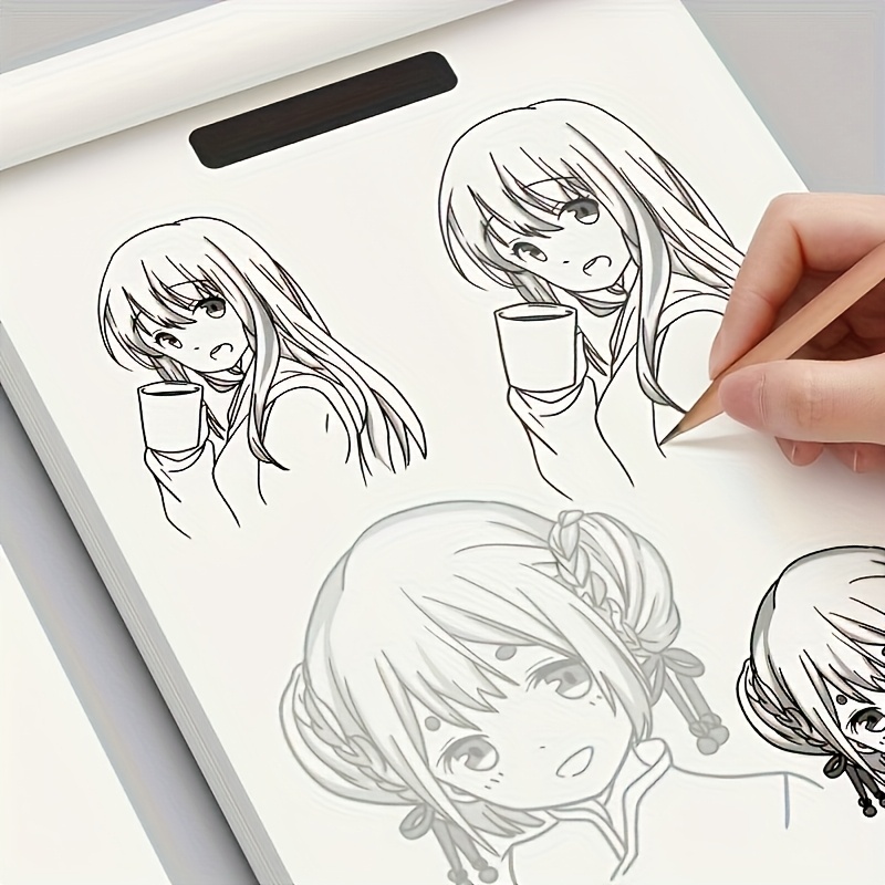 Photography Book - Anime-Charakter-Linienkunst-Zeichenbuch für Anfänger | 48-seitiges Skizzenbuch