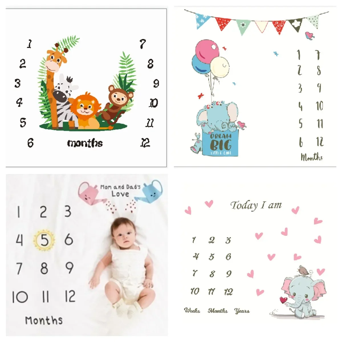 Photography Cheat Sheet - Hintergrund Decken Spielen Matte Baby Milestone