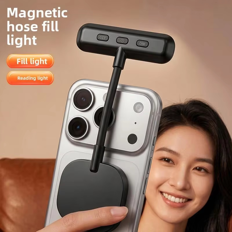Photography Videos Free - Magnetisches Handy-Füllicht, 3-Farben Tragbares Mini-Handlicht für