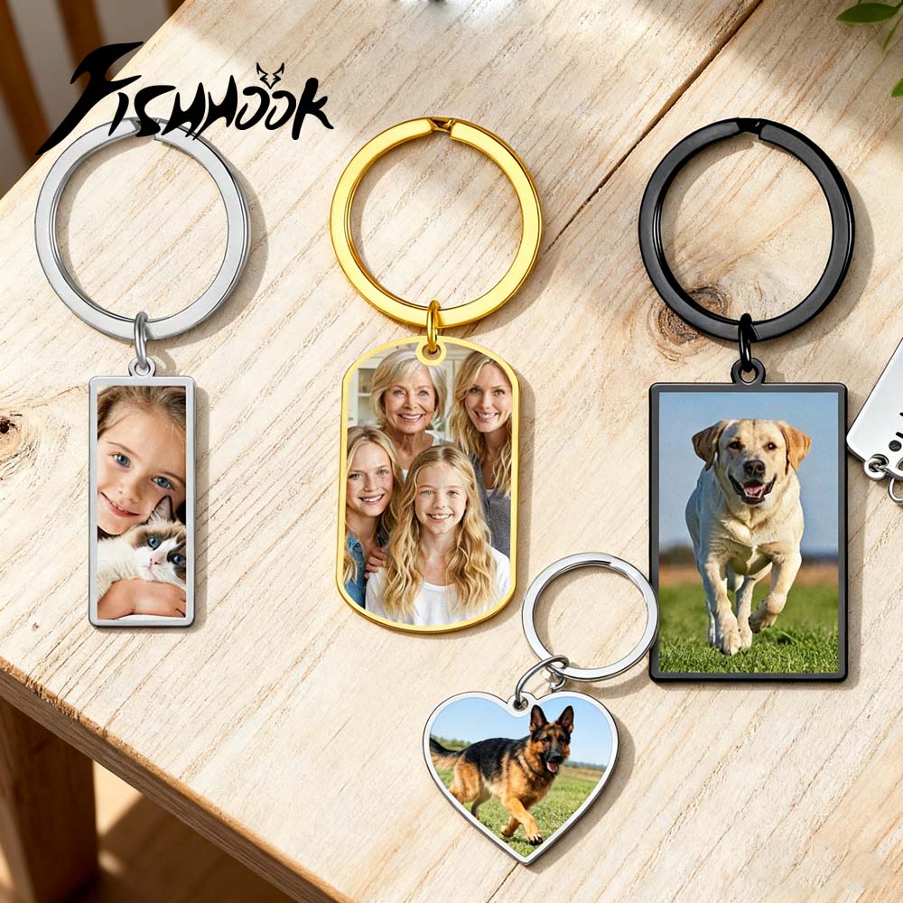 Photographic Memory - Familien-Paar-Foto-Schlüsselanhänger, personalisiertes, individuelles Valentinstagsgeschenk für Frauen,