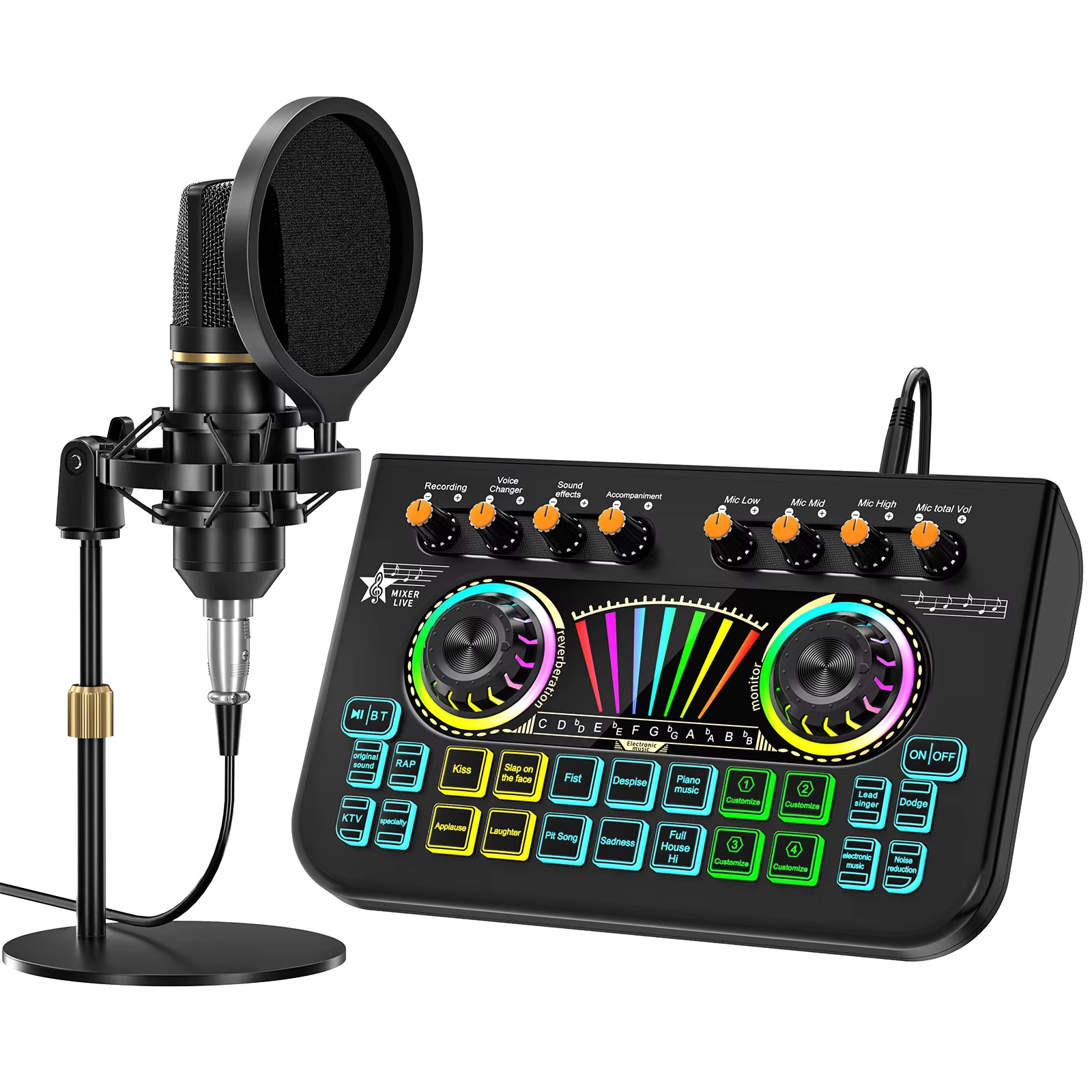Photography Prompt - Tenlamp X3 BM800 Podcast-Mikrofon-Set mit 3,5-mm-Kondensatormikrofon,