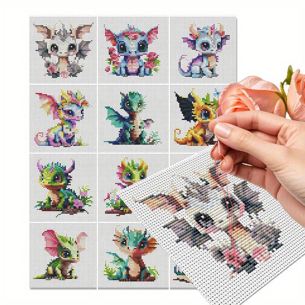 12Pcs Drachen Kreuz Stich 11CT – Photography Geometry Bewertung und Preis