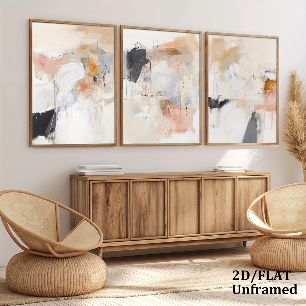 3-teiliges rahmenloses, neutra – Photography Geometry Bewertung und Preis