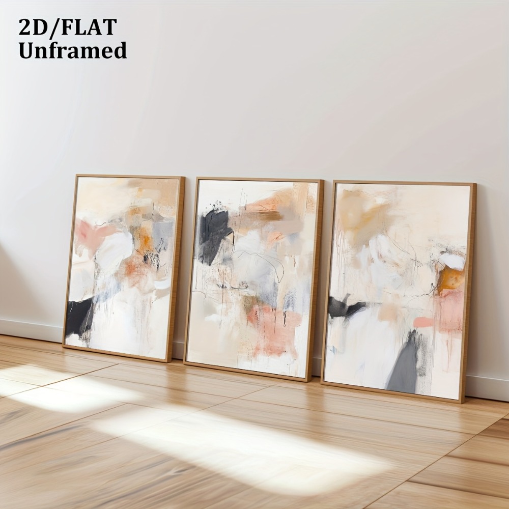 3-teiliges rahmenloses, neutra – Photography Geometry Bewertung und Preis